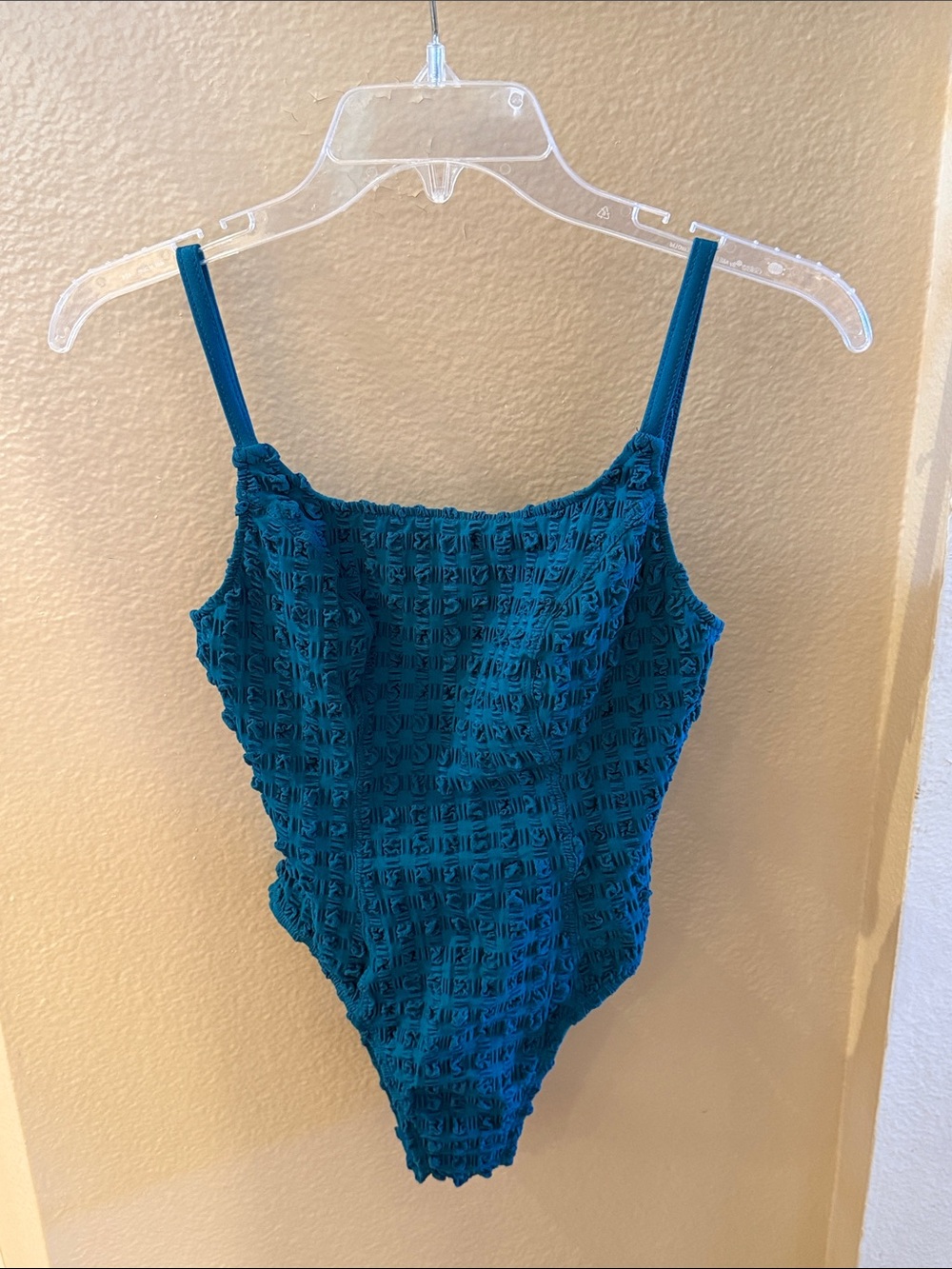 Women’s Teal Textured One-Piece Swimsuit